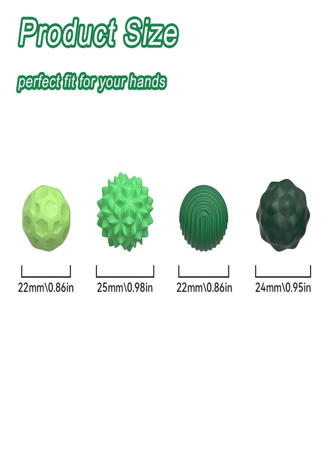 Kizcmvre Silicone Fidget Balls - 8Pcs Sensory Silicone Balls Desk Toy for Stress Relief and ADHD Anxiety,Silent with Textured Surface for Teens and Adults. (Green) - Image 3